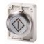 M30I-FDL-W-X100 Illuminated pushbutton actuator, RMQ-Titan, flat, momentary, White, inscribed, Front ring stainless steel thumbnail 2