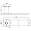 Flat steel earthing bridge, conn. plate with M16 thread D 50mm H 58mm  thumbnail 2