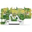 2-conductor ground terminal block with push-button 2.5 mm² green-yello thumbnail 1