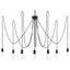 EDISON CHANDELIER 7 BLACK E27 7X60W IP20 thumbnail 1