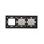 Quintuple frame, metal, black inox thumbnail 2