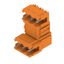 PCB plug-in connector, male header, Dovetails for fixing blocks, THT solder connection, 5.08 mm, Number of poles: 6, 90°, Solder pin length (l): 3.2 mm, tinned, orange, Box thumbnail 5
