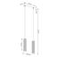 HANGING LAMP WITH TWO HANGS AND GREEN GROOVED LAMPSHADES, CARBON SERIES thumbnail 7
