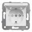 Socket outlet, flap cover, cage clamps, white thumbnail 1