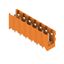 PCB plug-in connector, male header, open side, THT solder connection, 5.00 mm, Number of poles: 7, 180°, Solder pin length (l): 3.2 mm, tinned, orange, Box thumbnail 4