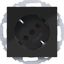 SCHUKO wall socket 45°, plug-in, A.x/C.x, glossy night black thumbnail 1