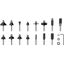 Router Bit Set 15 pcs Mixed 1/4" shank thumbnail 2
