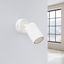 Elegant KARBON white wall lamp, adjustable arm, switch on the rosette thumbnail 3