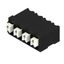 Printed circuit board terminals, 5.08 mm, Number of poles: 4, 90°, Solder pin length (l): 1.5 mm, black, PUSH IN with actuator, Clamping range, max. : 1.5 mm², Tape thumbnail 2