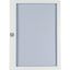 Flush mounted steel sheet door white, transparent with Profi Line handle for 24MU per row, 5 rows thumbnail 1