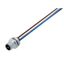 Built-in plugs, M12, pin, straight, Mounting thread: M 16 x 1.5, Number of poles: 4, Strand / cable length: 0.5 m, Front mounting thumbnail 1