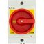 T0-3-15259/I1/SVB Main switch, T0, 20 A, surface mounting, 3 contact unit(s), 3 pole, 2 N/O, Emergency switching off function, With red rotary handle and yellow locking thumbnail 24