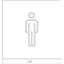 Foil for LED signal insert, with "male" symbol, A.x/C.x thumbnail 2