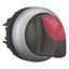 M22-WLK3-R Illuminated selector switch actuator, RMQ-Titan, With thumb-grip, momentary, 3 positions, red, Bezel: titanium thumbnail 16