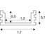 GLENOS Linear profile 1808-100, 1m, alu anodized thumbnail 4