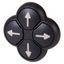 M22S-D4-S-X7 Position pushbutton, RMQ-Titan, Actuators non-flush, momentary, black, 4-fold, opposing pushbuttons not mechanically interlocked, Bezel: black, arrow thumbnail 2