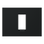 Frame - 1-gang / 1-module - Niessen logo - S - Matt Black thumbnail 1