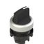 Short handle selector, 3 positions black with marking thumbnail 1