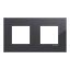 Frame 2-gang / 2+2-modules - Niessen logo - S - Tacteo Black thumbnail 1