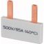 Phase busbar with 2x pins, 1-phase, insulated, straight thumbnail 1