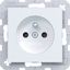 Wall socket earth pin, Safety Plus, plug-in type, A.x/C.x, matte white thumbnail 1