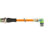 M12 male 0° / M8 female 90° A-cod. LED PUR 3x0.34 or 4m thumbnail 1