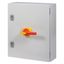 DMV-250/3/SE5/P-R Switch-disconnector, DMV, 250 A, 3 pole, Emergency switching off function, With red rotary handle and yellow locking ring, in steel enclosure, 9 mm co thumbnail 5