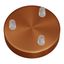 Cylindrical metal 3-hole ceiling rose kit thumbnail 2