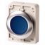M30I-FDL-B Illuminated pushbutton actuator, RMQ-Titan, flat, momentary, Blue, blank, Front ring stainless steel thumbnail 2