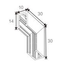 Vertical  90° connector, White, Surface mounted thumbnail 2