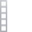Cover frame 5-way vertical, text field, A.1, titanium thumbnail 1