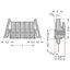 Female connector for rail-mount terminal blocks 0.6 x 1 mm pins straig thumbnail 2