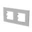 Frame 2-gang - Niessen logo - Silver thumbnail 2
