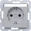 SCHUKO wall socket, text-resistant, Safety Plus, plug-in type, A.x/C.x titanium thumbnail 1