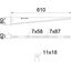AW 15 61 A4 Wall and support bracket with welded head plate B610mm thumbnail 2