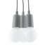 HANGING LAMP DIEGO 3 GRAY E27 3X60W IP20 thumbnail 1
