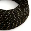 Glossy Black and Gold Vertigo Textile Cable - The Original Creative-Cables - ERM42 round 2x0.75mm / 3x0.75mm thumbnail 1