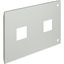 Metal faceplate XL³ 4000 - DPX³ fixed - 2 devices - captive screws thumbnail 2