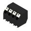 Printed circuit board terminals, 5.00 mm, Number of poles: 4, 135°, black, PUSH IN with actuator, Clamping range, max. : 1.5 mm², Tape thumbnail 3