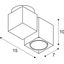 ALTRA DICE SPOT 1 ceiling light, square, white, GU10 , max. 50W thumbnail 2