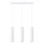 THREE-POINT HANGING LAMP WHITE CARBON WITH 3 WHITE TUBES LAMPSHADES thumbnail 1