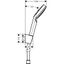 Crometta 1jet set with holder, 1.60m hose thumbnail 2
