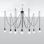 EDISON CHANDELIER 7 BLACK E27 7X60W IP20 thumbnail 2