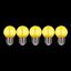 EcoPack 5pcs LED Filament G45 E27 0.6W Yellow PC thumbnail 4