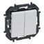 2-GANG 1-WAY PUSH-BUTTON 6A AUTOMATIC TERMINALS WHITE thumbnail 1