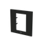 Frame - 1-gang / 3-modules 3"x3" box - ABB logo - Matt Black thumbnail 2