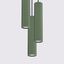 HANGING LAMP CYLINDRICAL GREEN LAMPSHADES WITH ELEGANT CARBON GROOVING 3XGU10 thumbnail 10