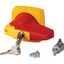 K2SDR/C Rotary handle, 6mm, door installation, red/yellow, cylinder lock thumbnail 4