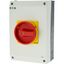 T5B-4-15682/I4/SVB Main switch, T5B, 63 A, surface mounting, 4 contact unit(s), 6 pole, 1 N/O, 1 N/C, Emergency switching off function, With red rotary handle and yellow thumbnail 44