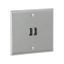 67122 Art d'Arnould universe Memory double USB socket 3A - brushed steel thumbnail 1